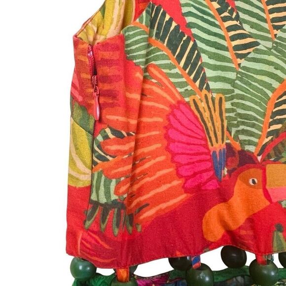 NWT Farm Rio Dress Floral Maxi Red Green Size S - Picture 7 of 16